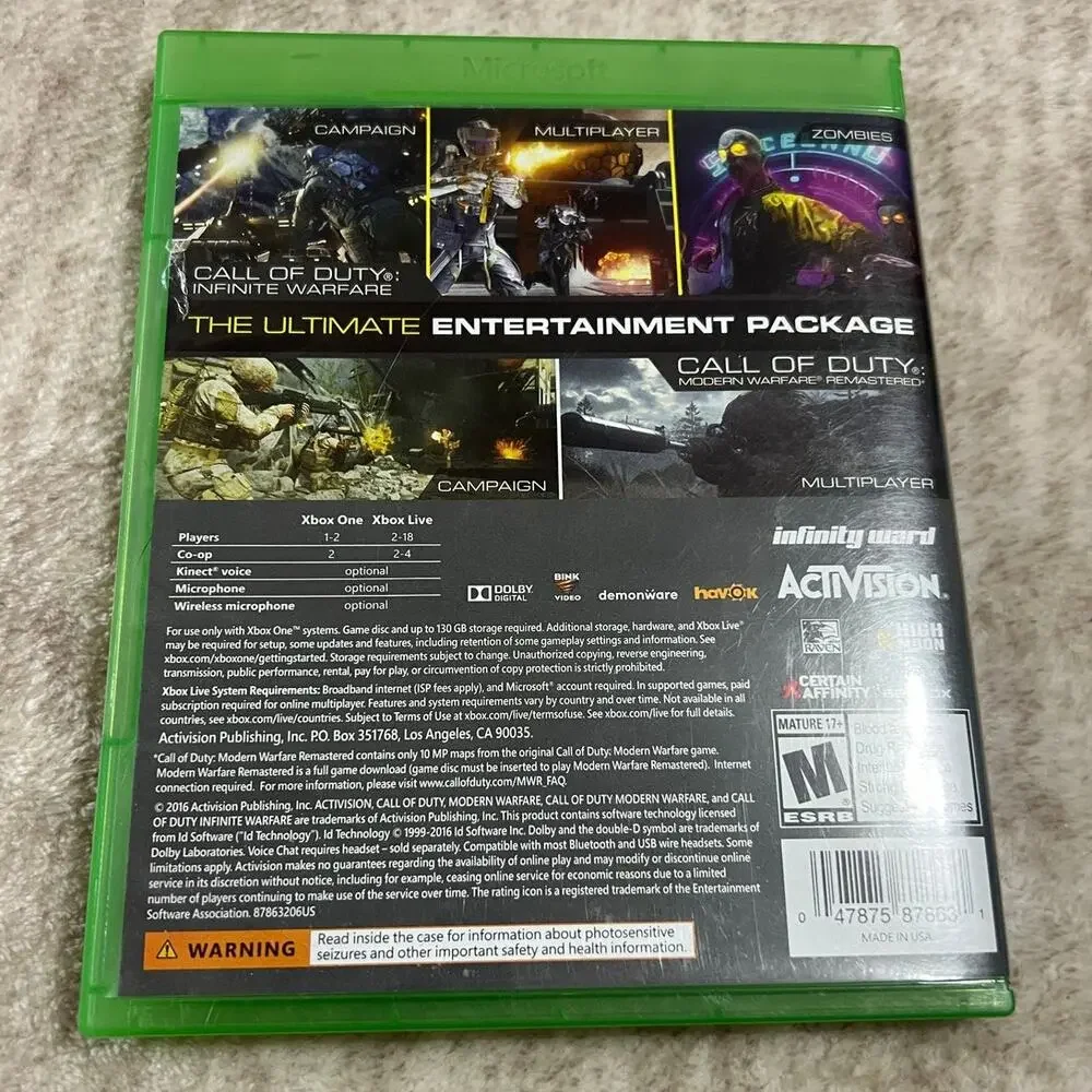 Legacy Edition Call of Duty Infinite Warfare for Xbox One Complete in Box